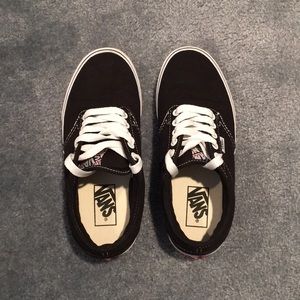 Vans black low-top canvas sneakers